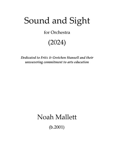 Sound and Sight - Noah Mallett